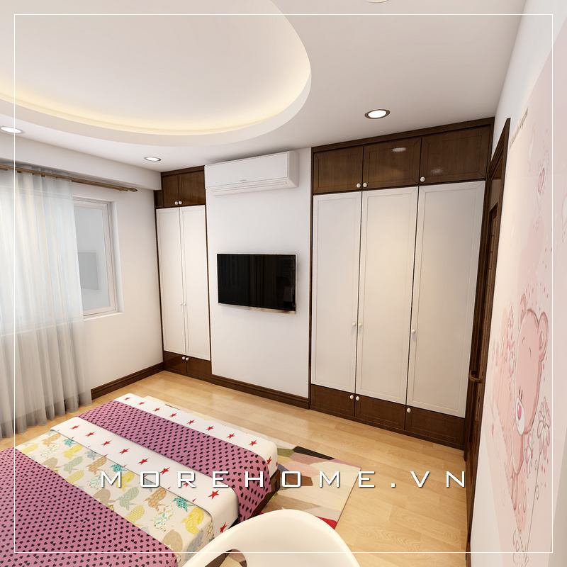 Tủ quần áo màu nâu